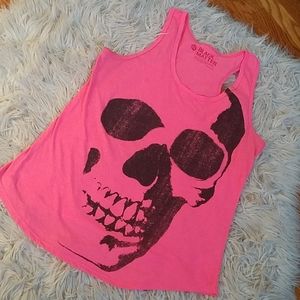 Hot Pink Skull Tank